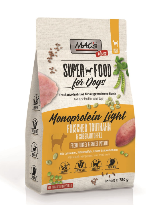 Hrana uscata caini MAC's Dog Mono Fresh Turkey, 12kg, curcan 47%, 27% proteina, Senior image 0