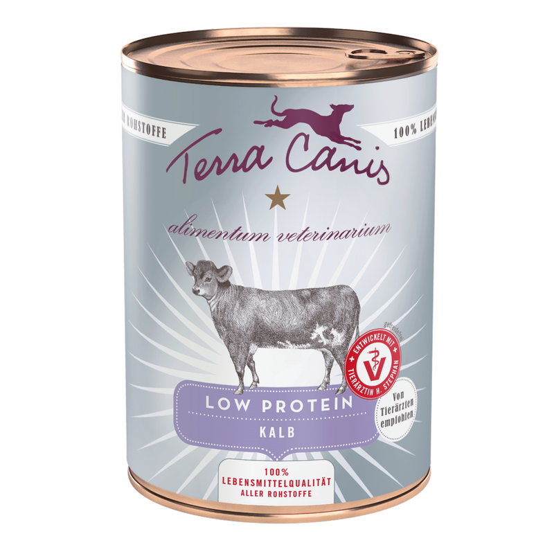 Hrana umeda caini Terra Canis Low Protein Vitell 400g, 25% inima vitel, 12% limba vitel, fara aditivi image 0