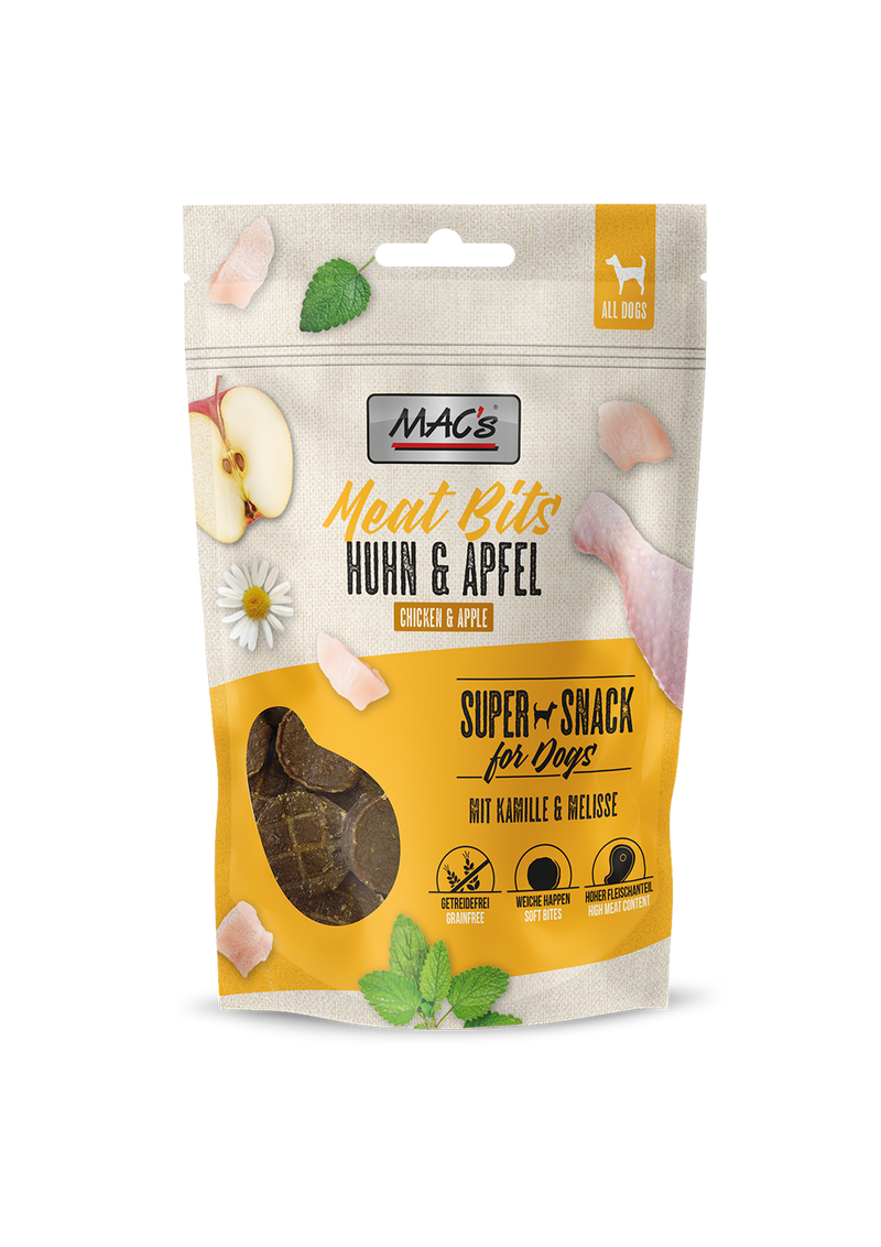 Recompense Caini MAC's, cu Pui, Mere, ingrediente naturale, 90g image 0