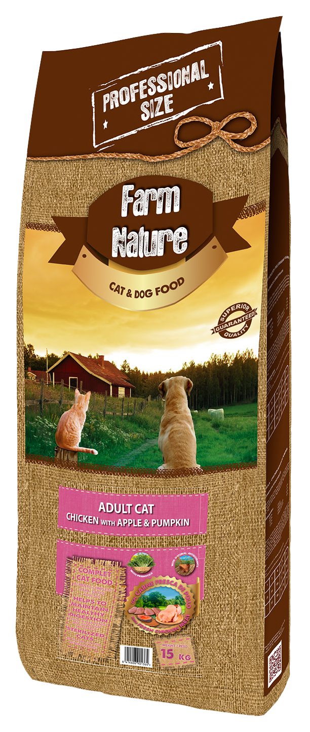 Hrana pisici uscata Farm Nature C753, pui, 15kg, 32% proteine, fara grau, Omega 3, Omega 6 image 0