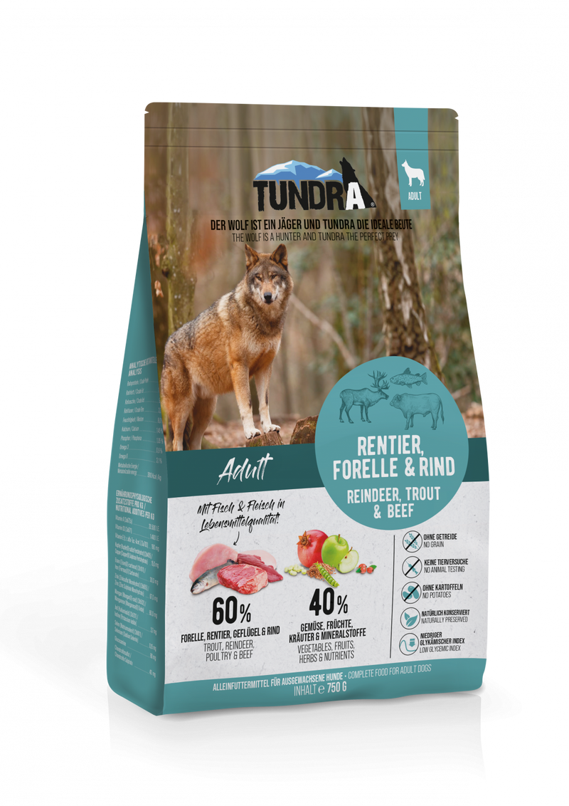 Hrana uscata caini TUNDRA Dog 16174, pastrav, 30% proteina, 19% grasime, 750g image 0