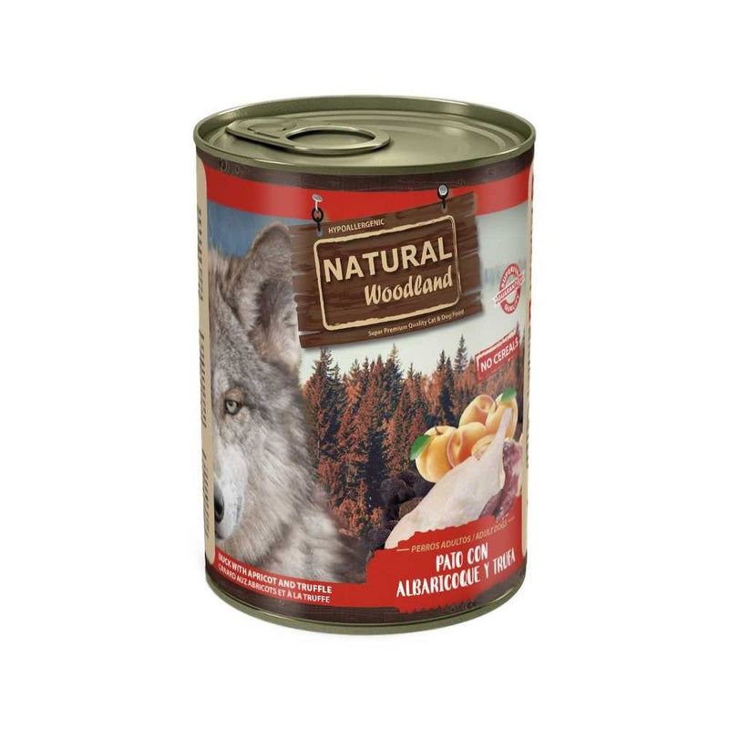 Hrana umeda caini Natural Woodland NWD40003, rata 50%, curcan 10%, caise, trufe, 400g image 0