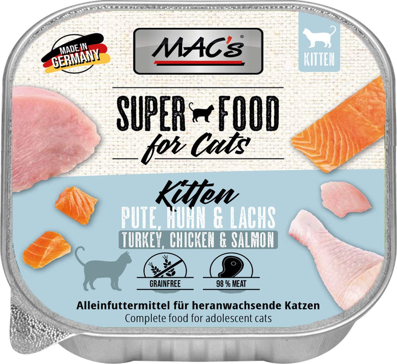 Hrana umeda pisici MAC's 513, curcan, somon, pui, 100g, fara aditivi artificiali image 0