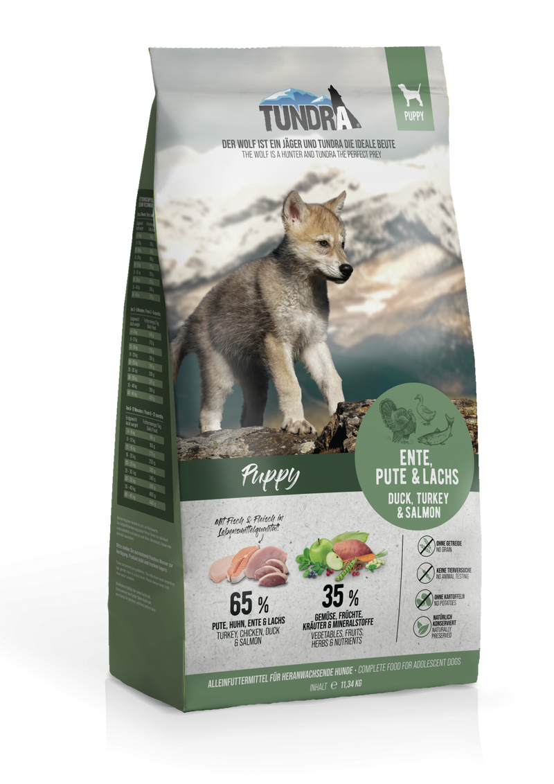 Hrana uscata caini TUNDRA Dog Puppy Duck, 11.34kg, 65% carne, Puppy, Curcan image 0