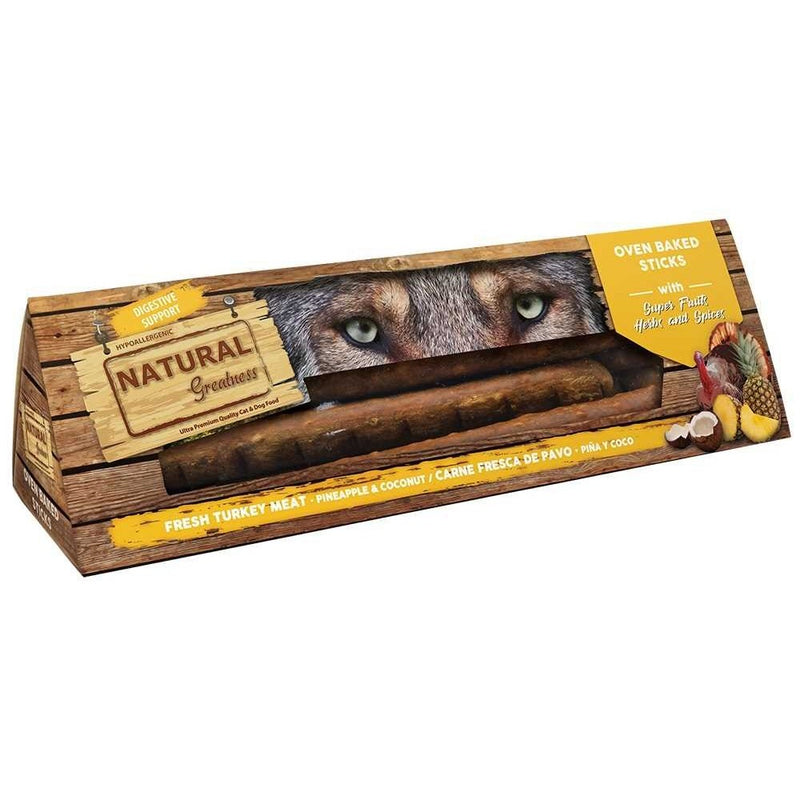 Recompense Caini Natural Greatness Sticks 36411, hipoalergenic, carne curcan, 150g image 0