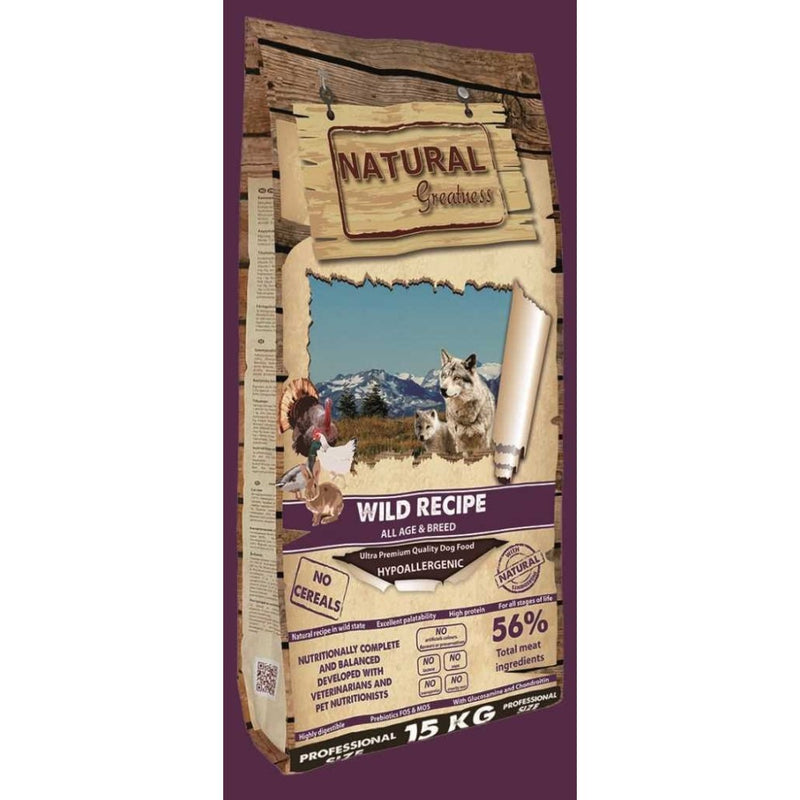 Hrana caini Natural Greatness C278, carne variata, 15 kg, 33% proteine, pentru caini activi image 0