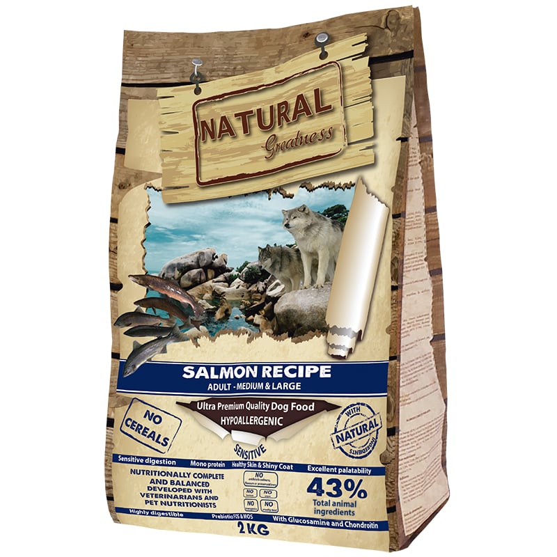 Hrana caini Natural Greatness ASK89FI02, somon, hipoalergenica, fara cereale, 2kg image 0