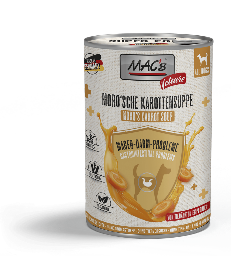 Supa umeda caini MAC's Dog Vetcare 400g, morcovi proaspeti, psyllium, fara aditivi image 0