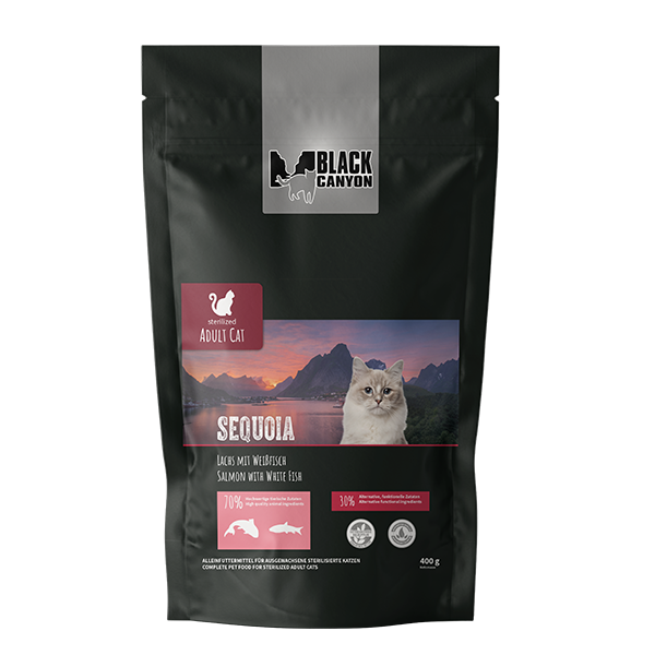 Black Canyon Cat Adult Sterilised Sequoia Salmon and White Fish 400g