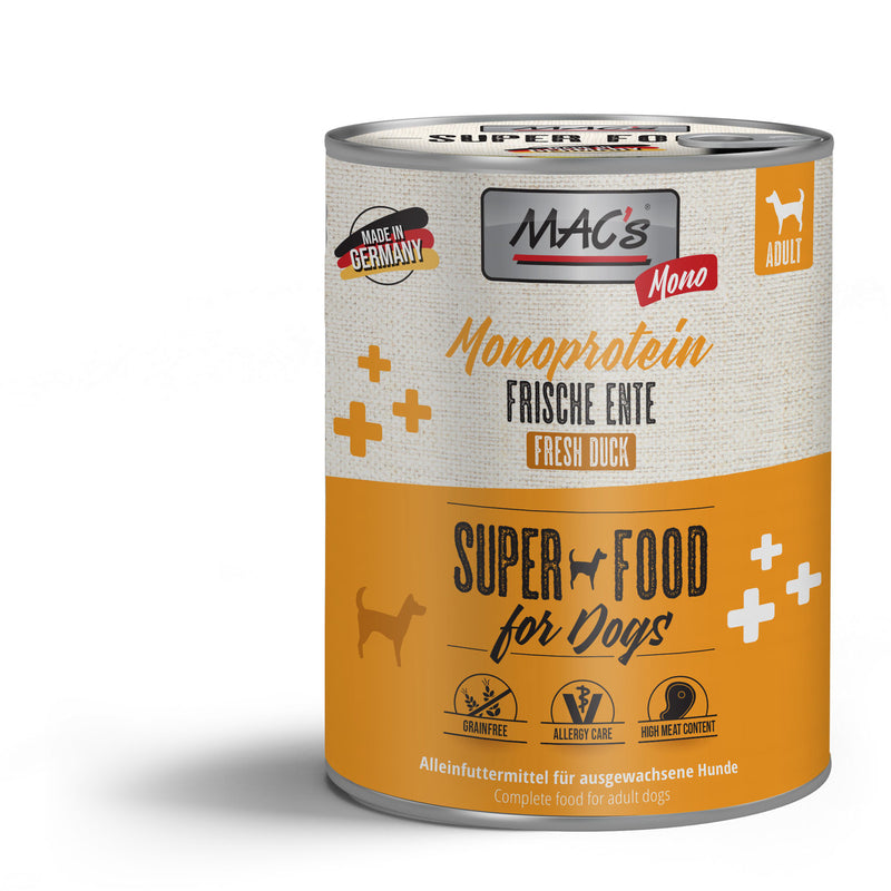 Hrana caini umeda MACs Dog Mono, 93.9% rata, fara cereale, dieta sensibila, 800g image 0