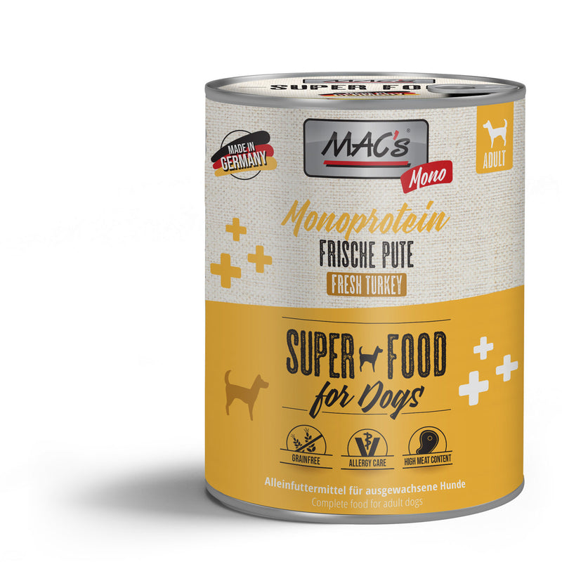 Hrana umeda caini MAC's Dog Mono Curcan 800g, 93.7% curcan, fara cereale, caini sensibili image 0