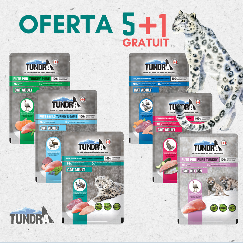 Hrana umeda pisici TUNDRA C451, plicuri 85g, curcan pui vitel, 11% proteine image 0