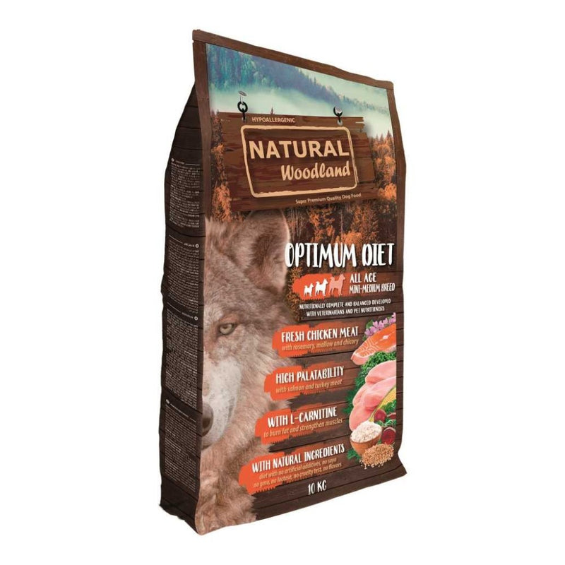 Hrana uscata caini Natural Woodland ASM94OP10, 10 kg, 28% proteine, 16% grasimi, talie mica si medie image 0