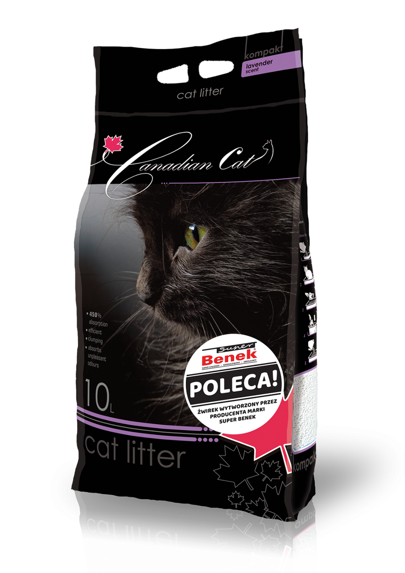 Nisip litiera pisici Canadian Cat 97556, bentonita, parfum lavanda, 10L, 10 kg image 0