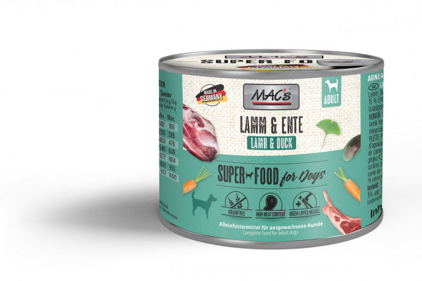 Hrana caini umeda MAC's Dog, 200g, miel si rata, fara cereale, hipoalergenica image 0