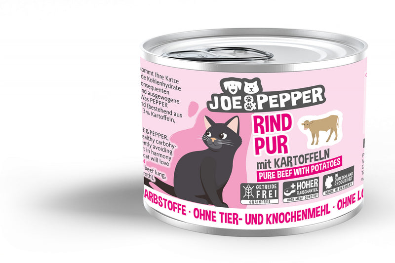 Hrana umeda pisici Joe & Pepper C336, vita 96%, cartofi, 200g, fara aditivi image 0