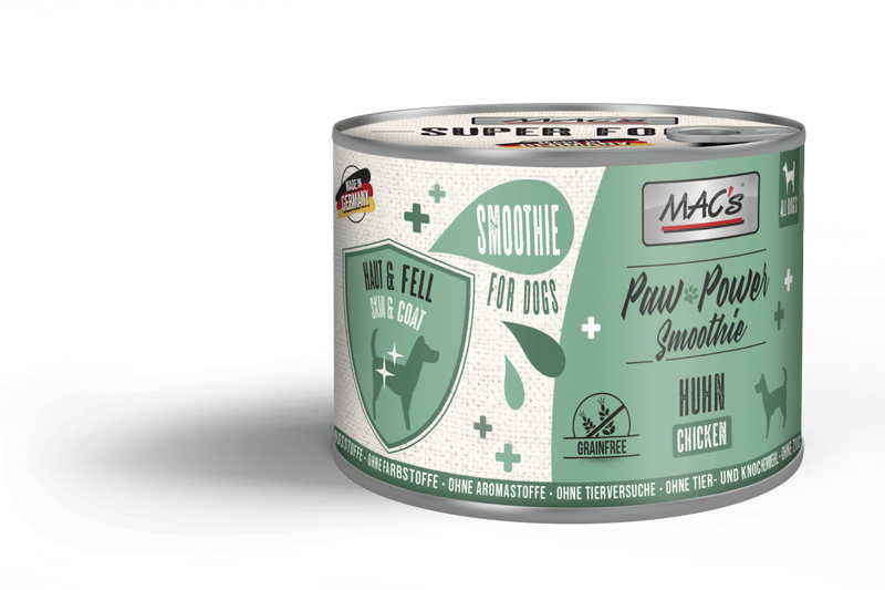 Hrana umeda caini MAC's Dog Paw Power Smoothie Pui, 200g, cu vitamine D3 si E image 0