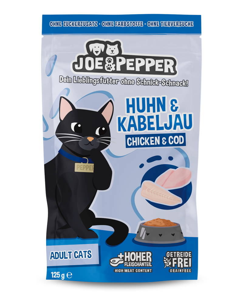 Joe and Pepper Pouch Cat Chicken and Cod 125g