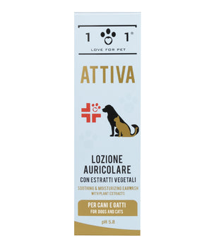Lotiune auriculara LINEA 101 97052, caini pisici, 100ml, ingrediente vegetale, fara clatire
