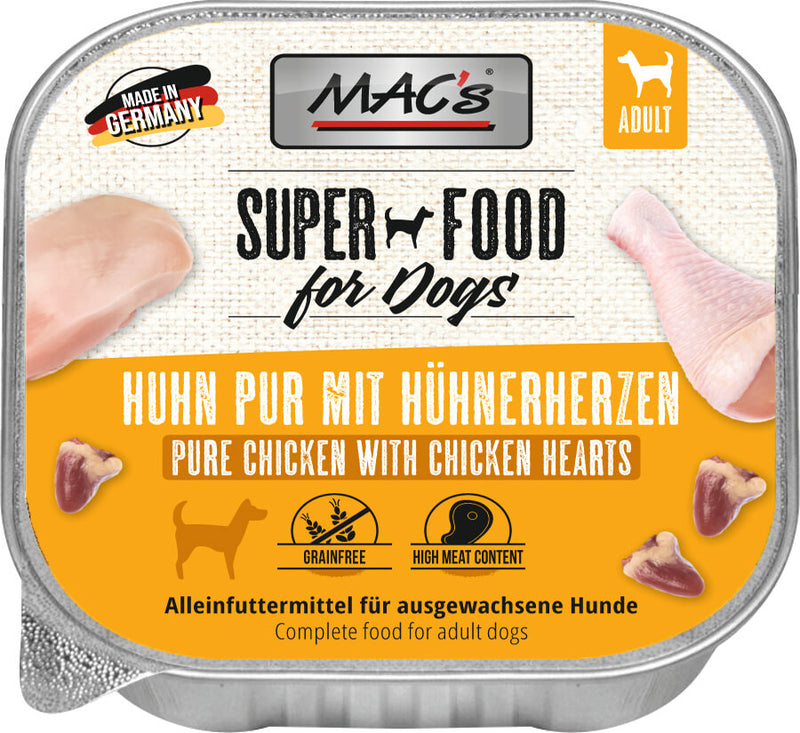 Hrana umeda caini MAC's 401, 99% carne pui, fara artificiali, 150g, textura apetisanta image 0