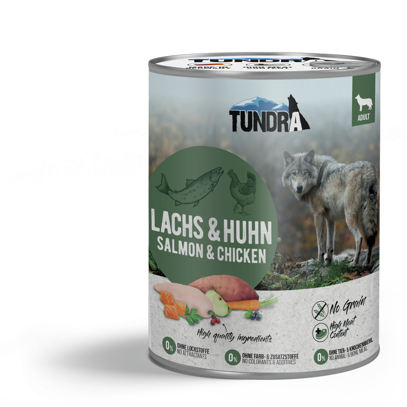Hrana umeda caini TUNDRA Somon Pui, 800g, Adult All Breed, Ingrediente naturale image 0