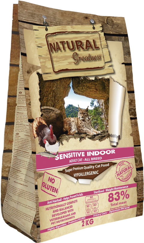 Hrana pisici Natural Greatness Indoor, 2kg, hipoalergenica, pui, fara lactoza image 0