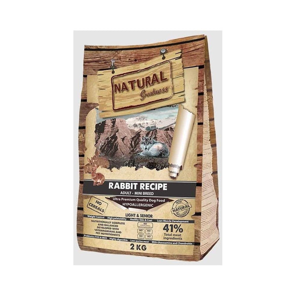 Hrana uscata caini Natural Greatness ASK79LR02, seniori, iepure, 2 kg, 27% proteine, fara cereale image 0