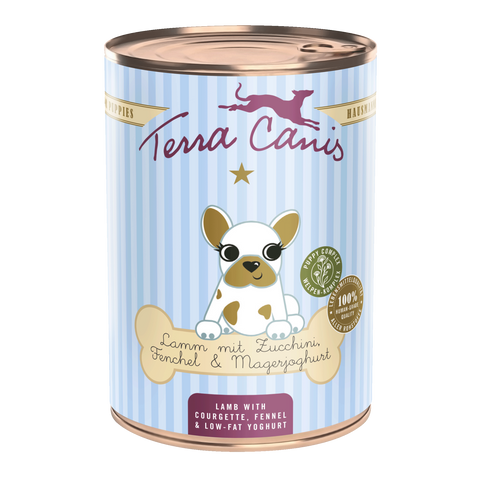 Hrana umeda caini Terra Canis Puppy Miel 400g, inima miel, dovlecei, fara conservanti, catelusi image 0