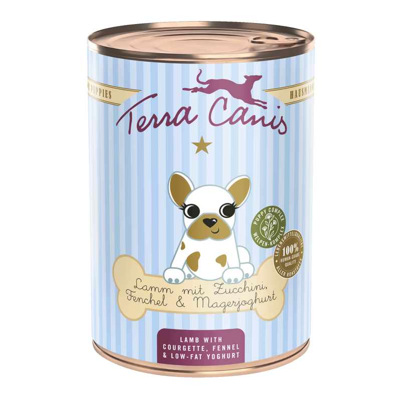 Hrana umeda caini Terra Canis Puppy Miel 400g, inima miel, dovlecei, fara conservanti, catelusi image 0