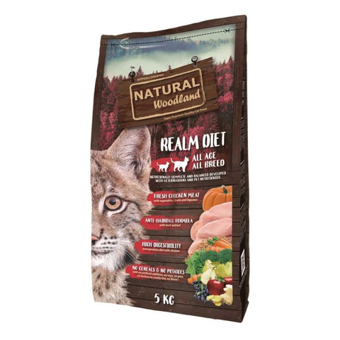 Hrana uscata pisici Natural Woodland Realm, carne pui, 42% proteine, 19% grasimi, 5 kg image 0