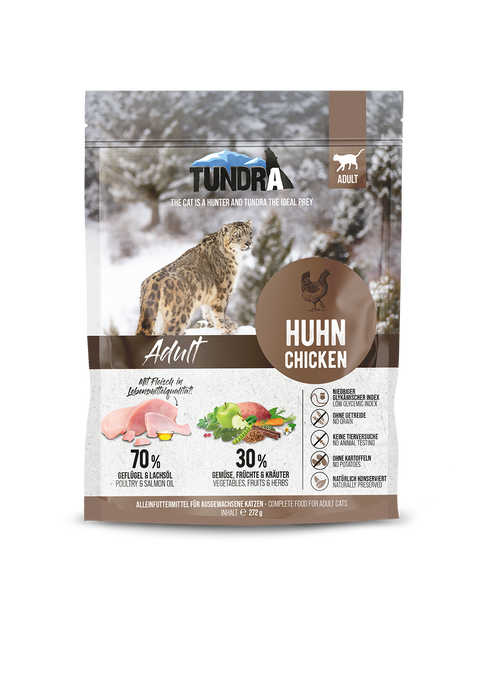 Hrana uscata pisici TUNDRA Cat Pui merisor spanac, 272 g