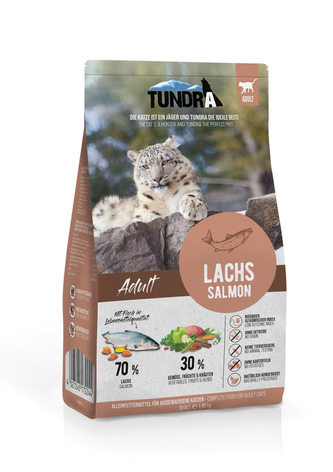 Hrana uscata pisici TUNDRA Cat Somon digestie usoara, 1,45 kg