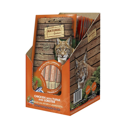 Snack pisici Natural Greatness 97065, pui ton homar, 90% umiditate, 4 x 56g, de la 2 luni image 0