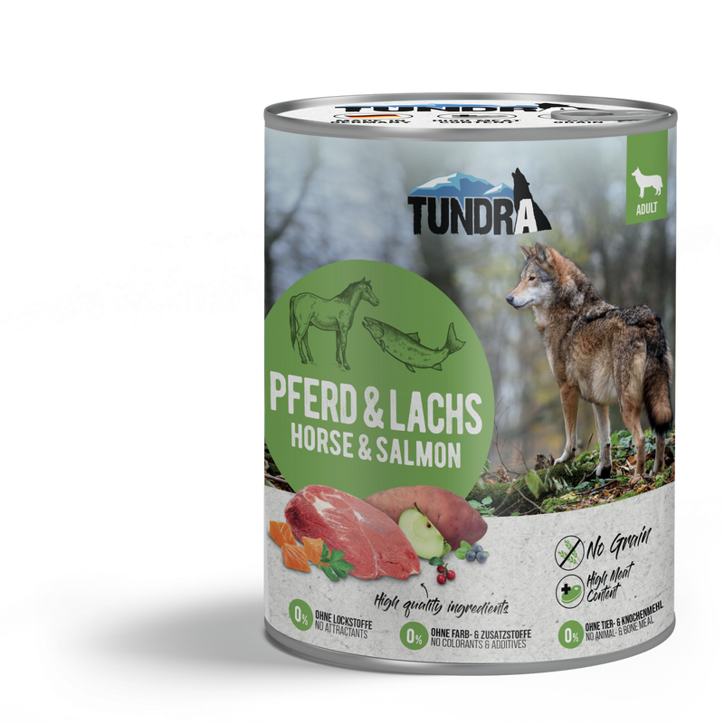 Hrana Umeda Caini TUNDRA Dog Horse Salmon 800g, carne cal, somon, caini adulti image 0