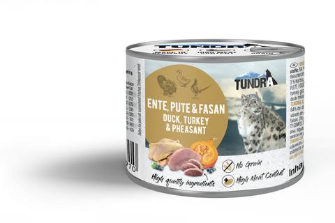 Hrana umeda pisici TUNDRA Cat Duck, Turkey, Pheasant, 64% curcan, 20% rata, 10% fazan, 200g, Adult image 0