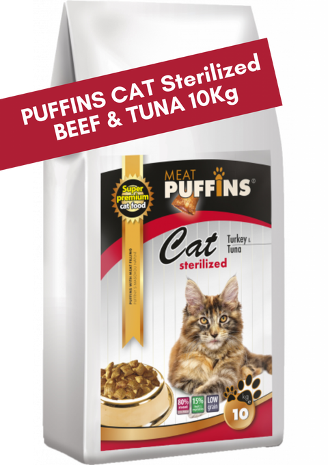 Hrana uscata pisici PUFFINS Naturals Curcan Ton 06144, 10kg, adult sterilizat, 32% proteina image 0