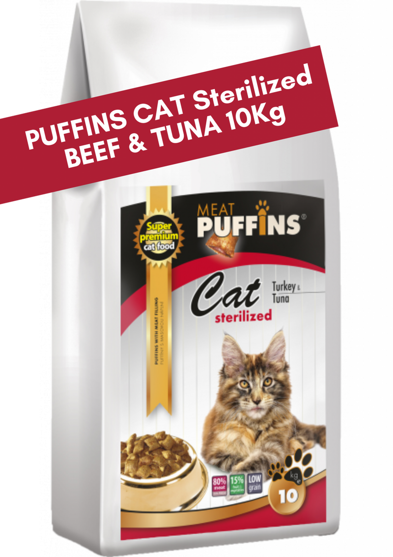 Hrana uscata pisici PUFFINS Naturals Curcan Ton 06144, 10kg, adult sterilizat, 32% proteina image 0
