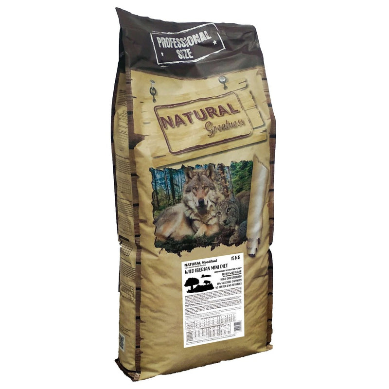 Hrana uscata caini Natural Woodland Wild Iberian Mini Adult Starter Puppy, 15 kg image 0