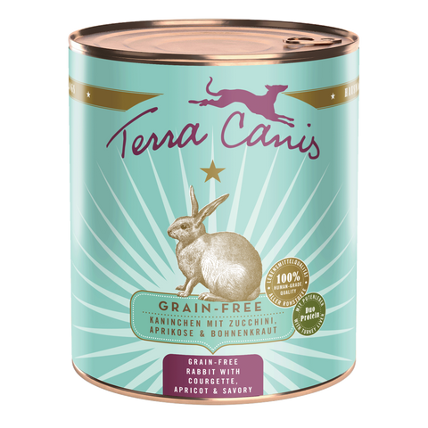 Hrana umeda caini Terra Canis Iepure 800g, grain free, fara cereale, cu dovlecei image 0
