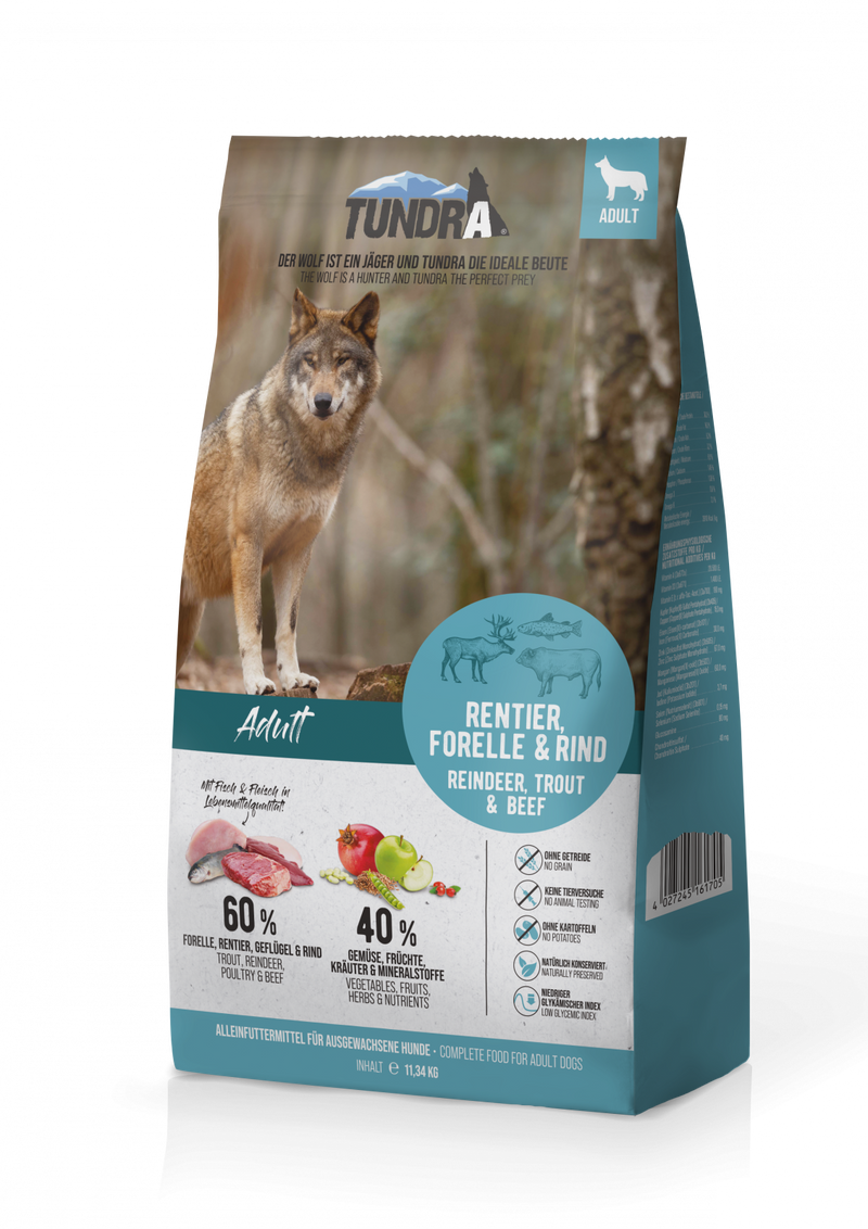Hrana Uscata Caini TUNDRA Dog 16170, 60% proteine, Ren Pastrav Vita, 11.34kg, Adult All Breed image 0