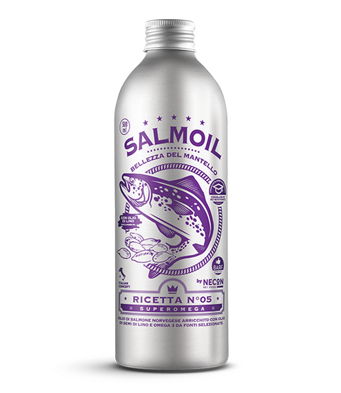 Ulei de somon NECONPETFOOD Salmoil Reteta 5, 50 ml, Omega 3, pentru caini si pisici image 0
