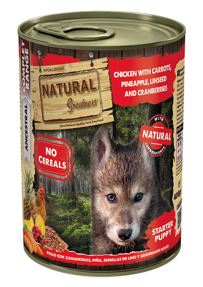 Hrana umeda caini Natural Greatness NGD40021, pui, monoproteina, 400g, catei intarcare image 0