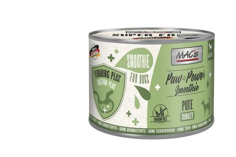 Hrana umeda caini MAC's Dog Paw Power Smoothie 90699, 200g, 66% suc de carne, curcan, smoothie image 0