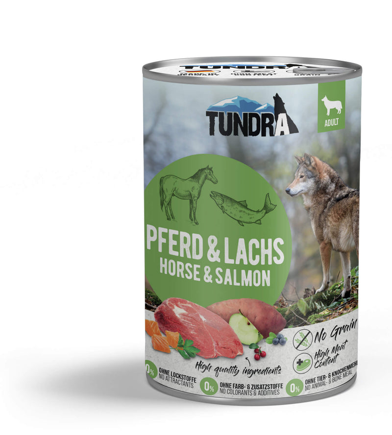 Hrana umeda caini TUNDRA 641, carne cal 83.9%, somon 5%, adulti, 400g image 0
