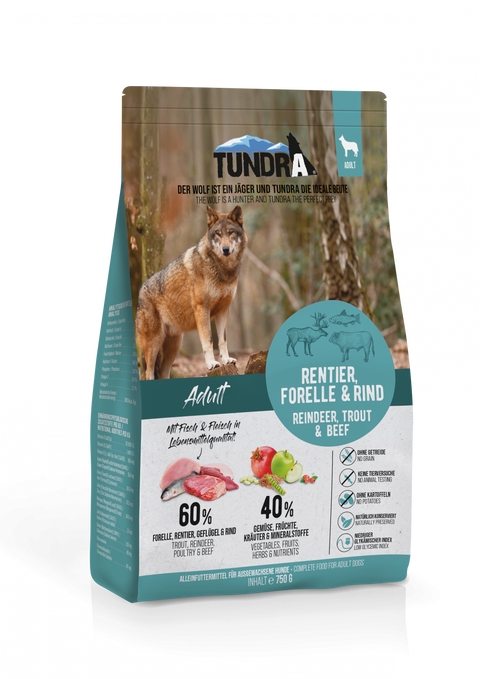 Hrana uscata caini TUNDRA Dog 16174, pastrav, 30% proteina, 19% grasime, 750g image 0