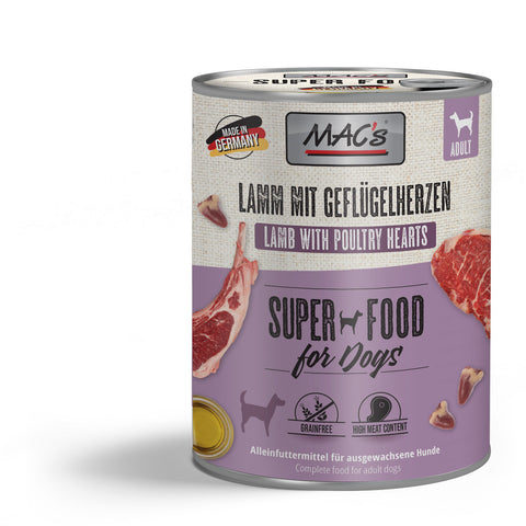 Hrana umeda caini MAC's Dog 922, 46.5% carne pasare, 43.6% carne miel, 0.4 kg image 0