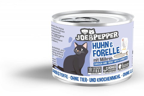 Hrana umeda pisici Joe &amp; Pepper C339, 87% pui, pastrav, morcovi, 200g image 0