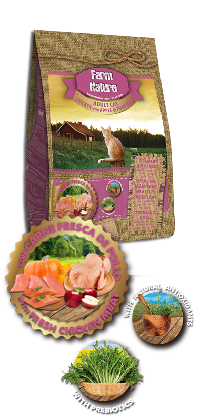 Hrana pisici Farm Nature 2.5 kg, pui curcan somon, dovleac mar, proteine 32% image 0