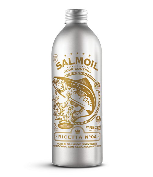 Ulei somon Salmoil Odor Control NECONPETFOOD NECSR4150, 150ml, 82% ulei somon, cu alge uscate image 0