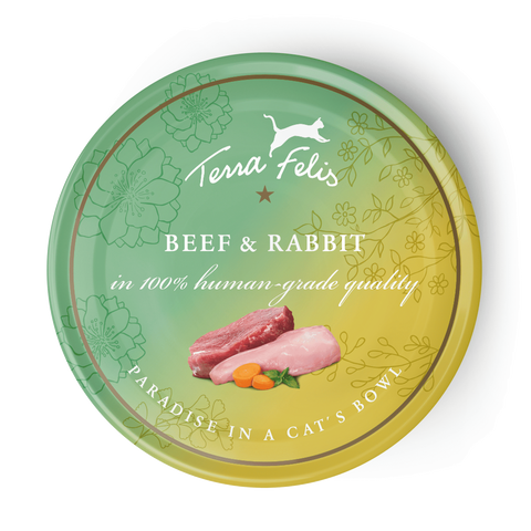 Hrana umeda pisici Terra Felis, carne iepure 35%, carne vita 31%, ficat 10%, morcov 4%, 80g image 0